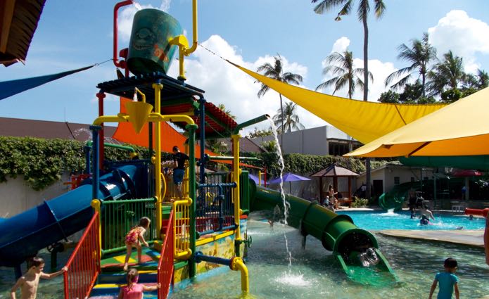 Hotel with water park for families in Bali. 