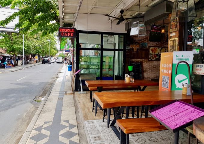 Sidewalk Café is in a quiet street within walking distance.