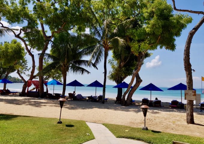 The private Coconut Grove Beach nearby is very clean.