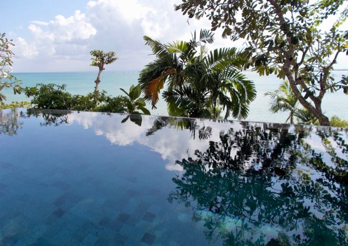 The villas' private pools feature infinity edges and amazing views.