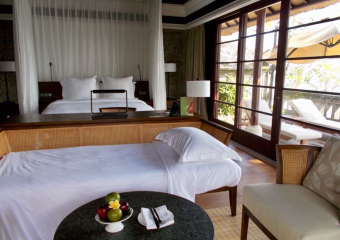 The spacious villas can accommodate an extra bed.