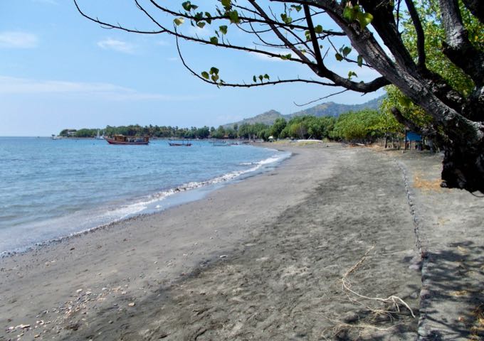 Pemuteran beaches have grey and gritty sands but are ideal for walks and sunsets.