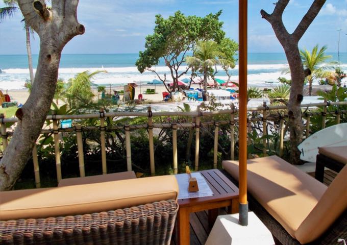 A section of the beach offers sea views.