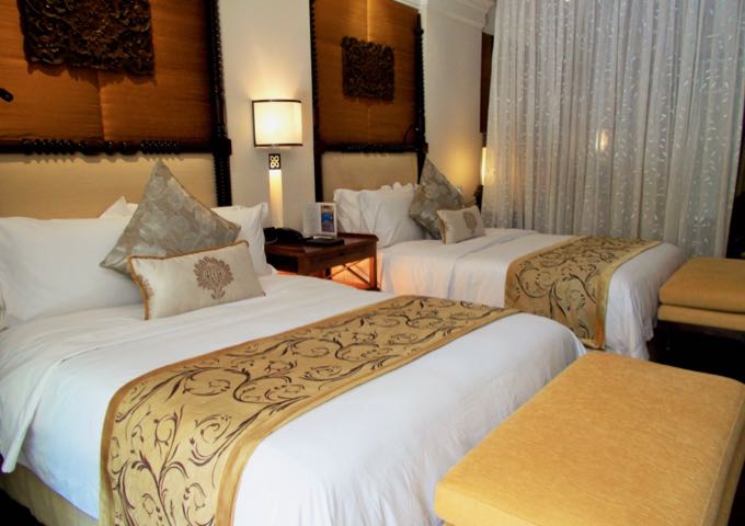 The spacious suites can accommodate small families.