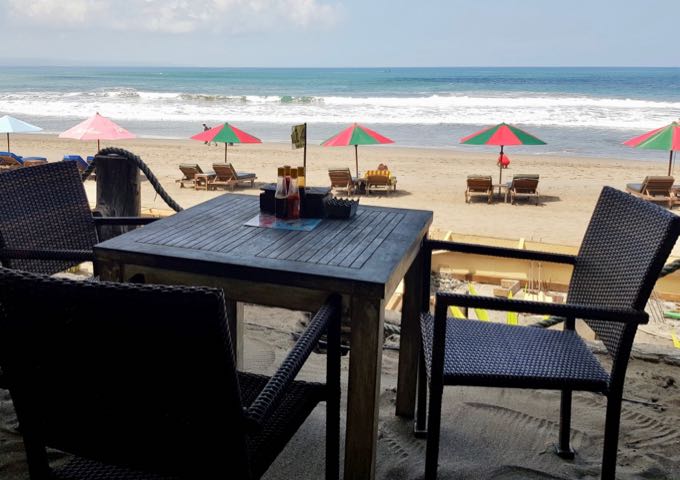 Warung Cantina is a lovely beachside cafe at Batu Belig.