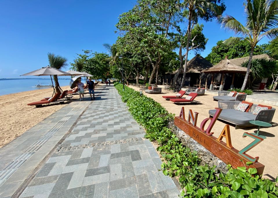 Beach resort in Sanur, Bali.