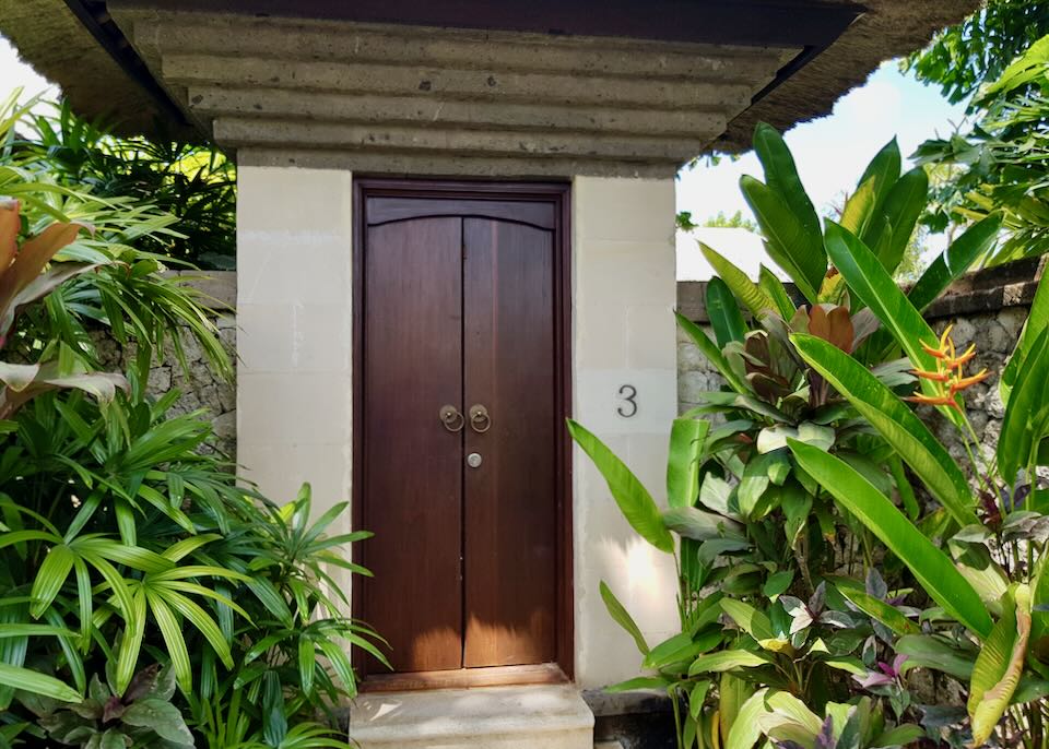 A door with the #3 on it to the Residence Villas.