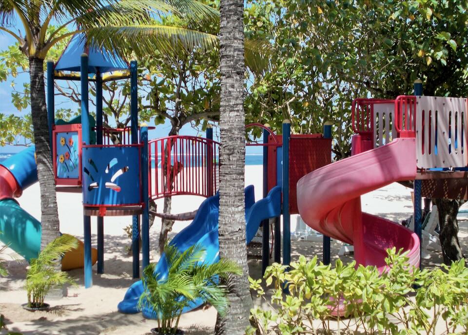 Playground slides.