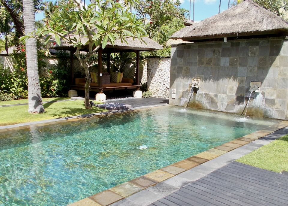 The private pool at the villa.