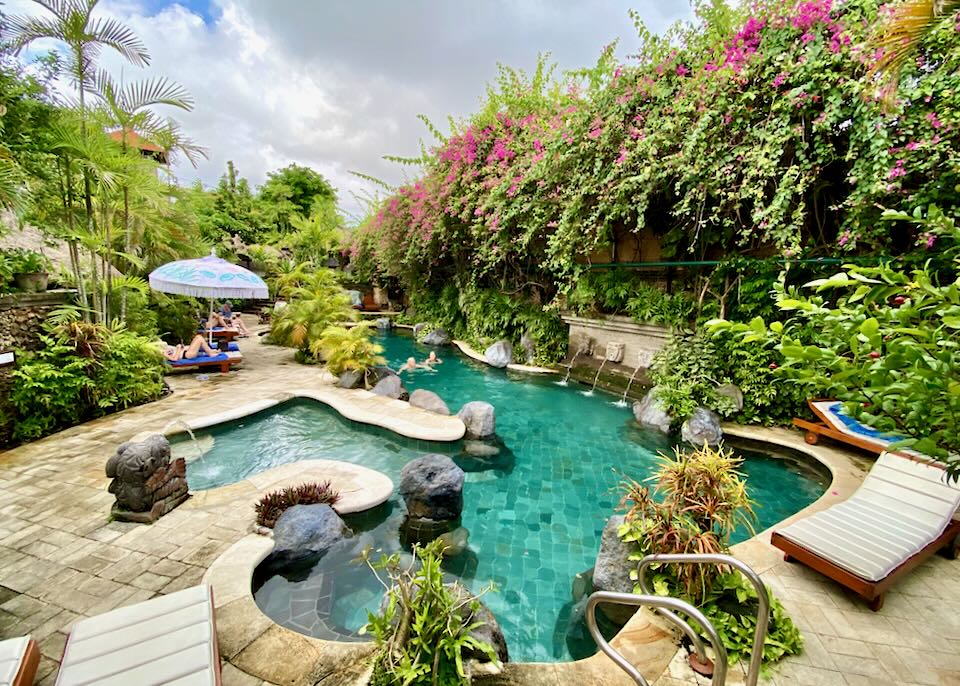 A lagoon pool at Poppies Bali.