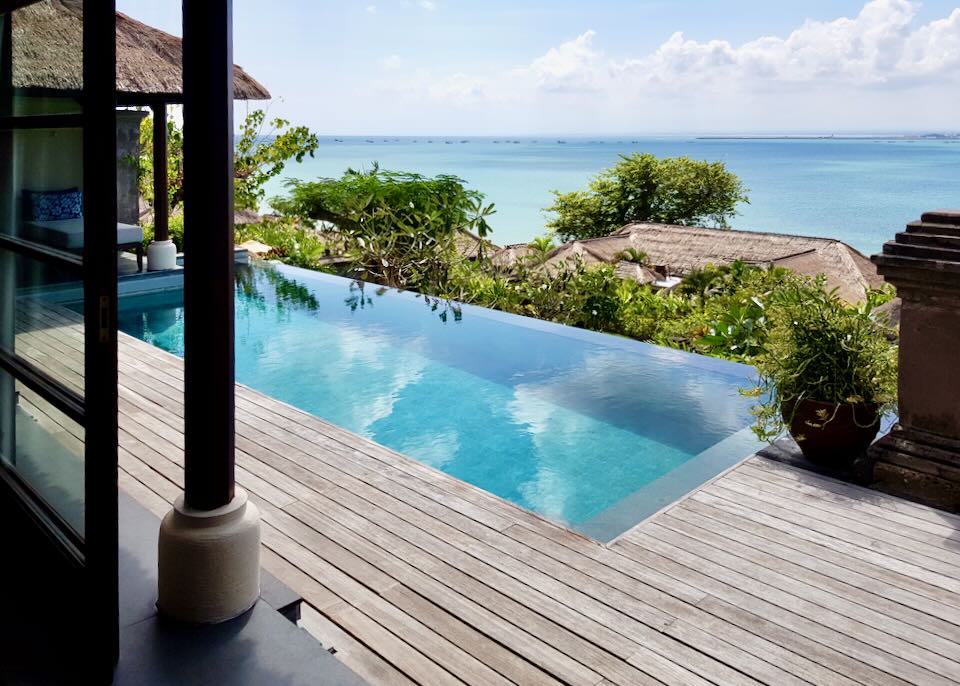 A private pool in a villa at Four Seasons Resort Bali at Jimbaran Bay.