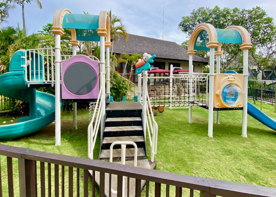 The children's playground at Novotel in Bali.